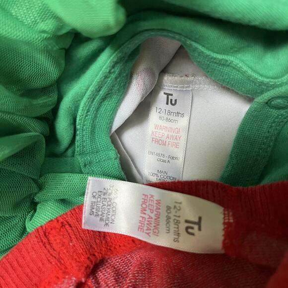 Tu Christmas Tree Holiday Outfit Size 12-18m - Picture 11 of 11